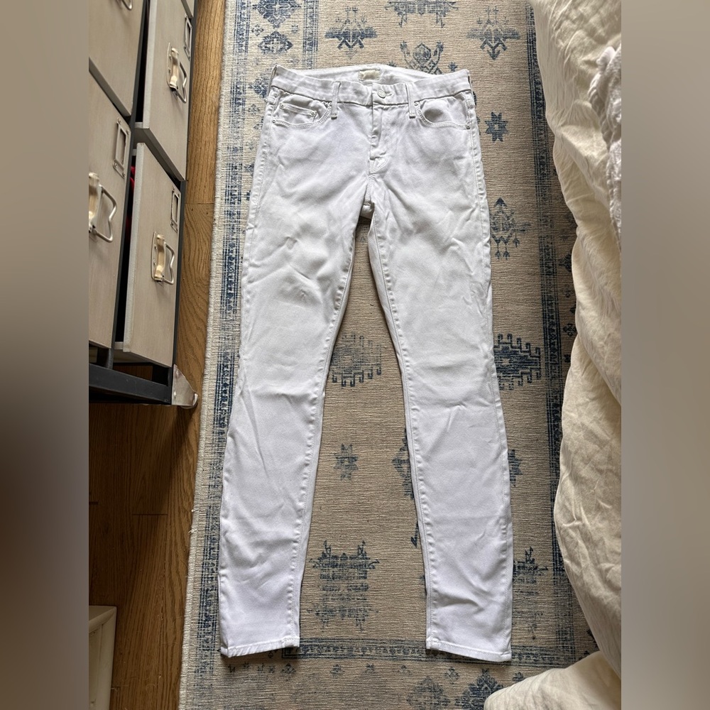 Mother white jeans size 27 straight leg